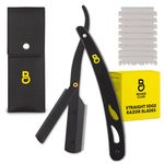 Beard Club Cordless Rechargeable Electric Beard Trimmer for Men - High Power 7000 RPM - 8 Color Guides - 45 Unique Cutting Lengths - Travel Lock (Straight Razor)