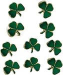 10Pcs Green Shamrock Lapel Pin Irish Shamrock Enamel Pin Lucky Leaf Ireland Heritage Women's Brooches Gifts Accessories Parade Women Men Kids St. Patrick's Day