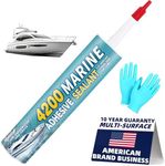 [Crystal Clear] 4200 Marine Sealant Clear - UV-Resistant Waterproof Adhesive for Boats, Windows, Glass & Marine Applications Eco-Friendly, Low Odor (10.5 Oz Tube)