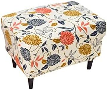 Eco-Ancheng Chair Cover Stretch Ottoman Cover Rectangular Storage Ottoman Slipcover Footrest Stool Covers Ottoman Slipcovers for Foot Stool with Nonslip Elastic Bottom