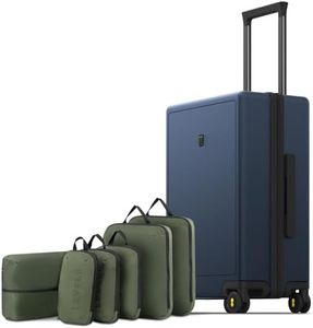 LEVEL8 Carry on Luggage Airline Approved, Small Carry on Suitcases with Wheels, Lightweight Hardside Textured Luggage for Travel, Tsa Approved, 20-Inch, Navy