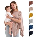 Momcozy Breastfeeding Cover for Mum, Multi-Use Nursing Cover, Portable Baby Breast Feeding Cover Up, Soft Privacy Breastfeeding Shawl, Newborn Essential, Includes Laundry Bag