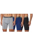 Hanes Men's Comfort Flex Fit Ultra Soft Long Leg 3-pack Boxer Briefs, Long Leg Assorted - 3 Pack, L UK