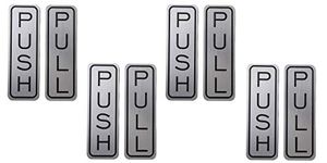 be the bestest Brushed 304 Grade Stainless Steel Premium Push/Pull Set Door Vertical Sign 5 x 1.5 inch Stylish (Pack of 4)