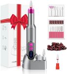 CANDWHIP Nail Drill, Cordless Electric Nail Drill Professional Efile Nail Drill Kit for Acrylic, Gel Nails, Manicure Pedicure Polishing Shape Tools Design for Home Salon Use Gray