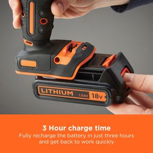 BLACK+DECKER 18V Hammer Drill – Cordless Power Tool