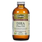 Flora Health DHA Flax Oil, Seed to bottle" Fresh-Pressed, Unrefined, Virgin Flaxseed Oil, Gluten-Free + Kosher + Non-GMO + Vegan - 250 mL Liquid, Glass Bottle