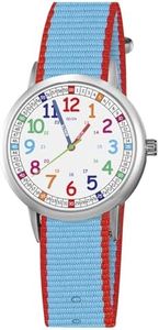ITOOZYNN Kids Watch for Girls and Boys,for Children's Toddler Learning Time and Easy to Read Time, Analog Watch for Boys and Girls Ages3~11 (Blue_Orange)
