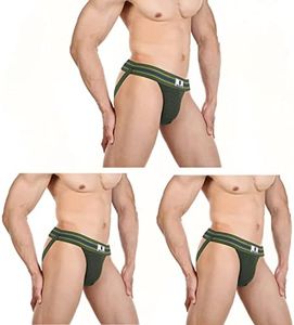 JOCKLAND 3 Pack Men's Jock Strap, Wide Band Mesh Male Underwear Jockstraps Athletic Supporter for Gym Vasectomy