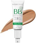 Marcelle BB Natural Cream, Medium, Light Coverage, with Hydrating Vitamin C and Green Tea Extract, Hypoallergenic, Fragrance-Free, Cruelty-Free, Paraben-Free, Non-Comedogenic, Oil-Free, Vegan, 45 mL