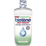 Biotene Mild Mint Moisturizing Gentle Oral Rinse, Alcohol-Free, for Dry Mouth, 16 ounce