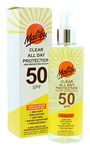 Malibu Sun SPF 50 Clear Spray Sunscreen, High Protection, Dry Feel, Water Resistant, 250ml