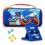 Sonic the Hedgehog Gaming On-the-Go Car Kit, Durable Travel Case for Nintendo Switch, Hands-Free Stand, and Precision Controller Grips for Portable Gaming Excitement, 8+ Years