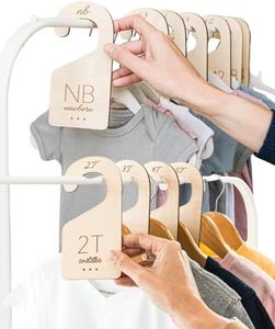 White Loft Closet Upgrade Set — Newborn Closet Dividers (7-Piece, NB–24 Mo) + Toddler Closet Dividers (4-Piece, 2T–5T) | Birch Wood Baby Clothes Organizer | Full Size Range