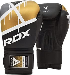 RDX Guantes de Boxeo Muay Thai Entrenamiento, Maya Hide Cuero, Ego Boxing Gloves para Sparring Kickboxing Saco Manoplas de Boxeo MMA Fight Training, Hombres Mujeres, 8 10 12 14 16 oz