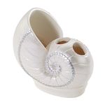 Avanti Linens - Toothbrush Holder, Seashell Inspired Bathroom Accessories, Guest Bathroom Essentials (Sequin Shell Collection)