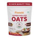 Pintola Oats 400g, Rolled Oats, Diet Food, Weight Management, Natural Whole Grain, High in Fibre & Protein, Jumbo Rolled Oats, Breakfast Cereals, Gluten Free Oatmeal, Dalia Porridge