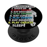 Cricket Player Cricketing Cricket Day Plan PopSockets Swappable PopGrip