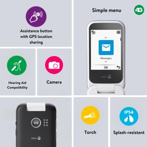 Doro Leva L20 Unlocked Senior Mobile Phone – Black