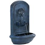 Seaside Outdoor Wall Fountain-Lead Finish