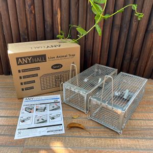 Anyhall Rat Traps 2-Pack – Heavy Duty Silver Rodent Control