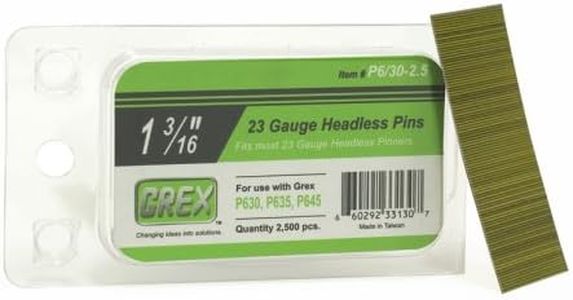 GREX P6/30-2.5 23 Gauge 1-3/16-Inch Length Headless Pins (2,500 per box)