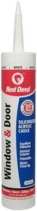 Red Devil 0846 Window & Door Siliconized Acrylic Caulk, 10.1 oz, White