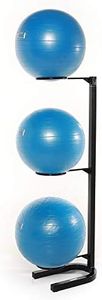Power Systems Premium Stability Ball Rack with Tubular Steel Frame - Holds 3 Stability Balls