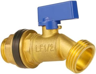 Angry Pony G 1/2 to GHT 3/4 Brass Rain Barrel Spigot Kit, Outdoor Water Spigots with Bulkhead Fitting For 5/55 Gallon Bucket,Garden Hose Bib, Outside Faucet For Rainwater Collection Barrel