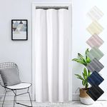 Aiyufeng Moga Stall Fabric Shower Curtain Liner Waterproof - Soft & Lightweight Small Shower Curtain with Texture for Narrow Stall Size, Machine Washable, 36" Wx72 L, White