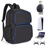 HUIJUTCHEN for PS5 Carrying Case, Portable Backpack Compatible with PS5/PS5 Slim/PS4/PS4 Pro/PS4 Slim/Xbox One/Xbox One X/S, PS5 Travel Bag PS5 Storage Console Controller Accessories Presents for Men