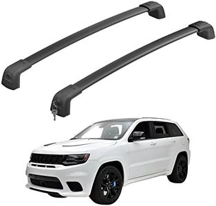 HmmtyRack Roof Rack Cross Bars for Jeep Grand Cherokee Altitude & SRT & Trackhawk with Roof Black Moldings 2011-2022, Aluminum Car Crossbar Replacement with Lock for Roof Cargo Carrier Kayak Snowboard