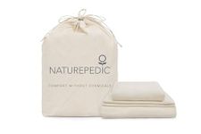 Naturepedic Organic Luxury Queen Sheet Set - 4 Piece Soft Sheets for Queen Size Bed - Comfy Breathable & Fitted Bed Sheet - 400 Thread Count Organic Cotton Sheet Set