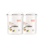 VLCC Pista Massage Cream 50g X 2 (Pack of 2) - For Intensive Hydration & Radiance | Improves Skin Complexion | Protects and Strengthens the Skin | Power of 10 Natural Extracts.