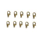 Yueton® Curved Lobster Clasps-100pcs 7x12mm Lobster Claw Clasps DIY Jewelry Fastener Hook, Necklace DIY Fasteners (Bronze)