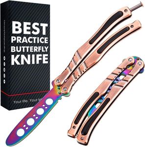 Grand Way Butterfly Trainer – Practice Butterfly Trainer – Practice Knives NOT Real NOT Sharp Blade – Dull Trick Butterfly – Butter Fly Training CSGO K01