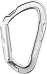 Edelrid HMS Bulletproof Locking Climbing Carabiner - Night Triple Lock (89g) - Keylock Closure, H-Profile, Steel Insert