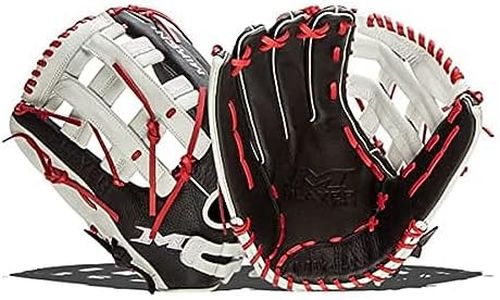 Miken Player Series 15" Slow Pitch Softball Glove: PS150-PH Left Hand Thrower, Black/White