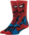 Bioworld Marvel Spiderman Casual 360 Character Crew Socks for Men