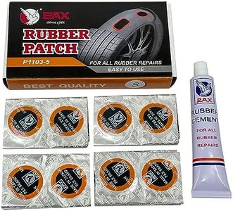 PAX 48 Pcs 25mm Dia Inner Tube Tire Repair Patches Kit, Puncture Tire Repair Kit for Car, Motorcycle, Scooter, Bicycle, BMX, ATVs, River Floating, Inflatable Rubber