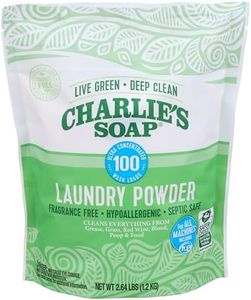 Charlie’s Soap Laundry Powder (100 Loads, 1 Pack) Hypoallergenic Deep Cleaning Washing Powder Detergent – Eco-Friendly, Safe, and Effective