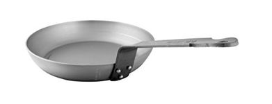 Mauviel M'Steel Black Carbon Natural Nonstick Frying Pan with Iron Handle, 9.4-in, Suitable for All Cooking Surfaces