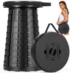 Qiguet Upgraded XXL Collapsible Stool - Folding Stool Max 1000lb Capacity,Portable Chair - Foldable Stool with Safety Lock,Portable Stool for Camping Barbecuing Fishing Gardening,Gifts for Fishermen.