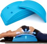 Backbridge (Blue) + 3 Weeks to a Better Back Book, Lower & Upper Back Stretcher For Lumbar Support, Spine Alignment & Back Pain Relief By Dr. Sinett