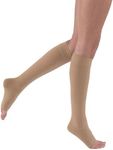 JOBST Relief 15-20 mmHg Compression Stockings, Knee High, Open Toe | Compression Socks for Women/ Men for Tired, Aching or Swollen Legs, Minor Varicosities | Beige, Medium