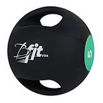 B Fit Dual Grip Medicine Ball for Fitness Weighted Balance Plyometric Training Muscle Build 5 Kgs.