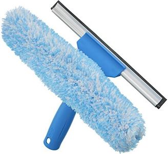 Unger Professional 10" Window Cleaning Tool: 2-in-1 Microfiber Scrubber and Squeegee