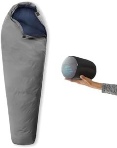 Litume 1.1 lbs/1.4 lbs 700 FP+ Down Ultra Air Mummy Sleeping Bag, Sleep Sack for 3-Season, Ultra-Lightweight and Portable, for Hiking Traveling Camping Backpacking (Gray)