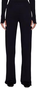 Bleusalt The Cindy Pant | Women's Mid-Rise Straight Leg Lounge Trousers | Soft Modal Stretch with Pockets Navy 2