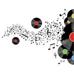 SUPERDANT Records Notes Wall Stickers Musical Notation with Disc Wall Decals Musical Mark Vinyl Wall Sticker DJ Wall Art Music Vinyl Art Enjoy Music Wall Decor for Music Room